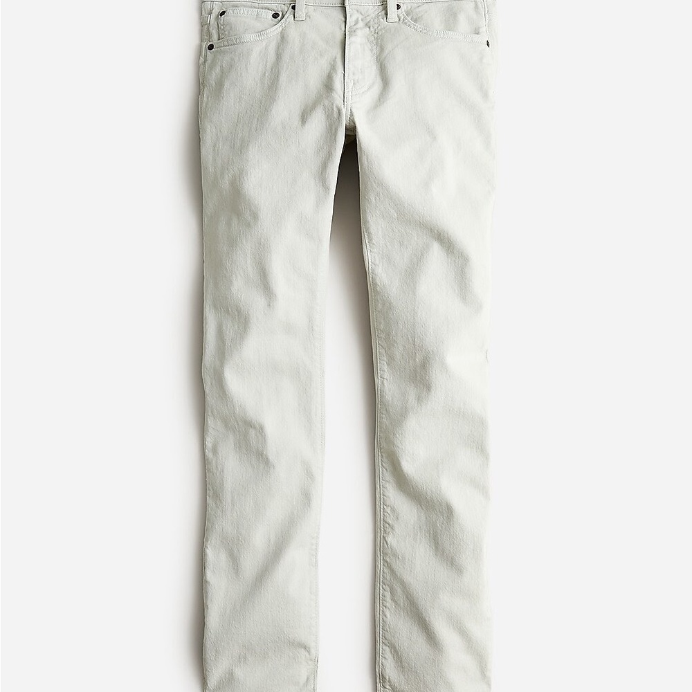 NEW J.Crew 484 Slim-fit garment-dyed five-pocket pants in Charred Stone (35/32)